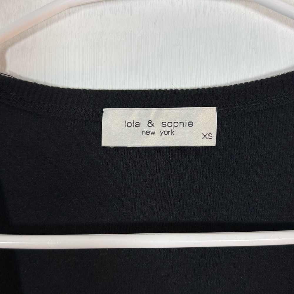 Lola & Sophie Black Faux Leather Accent Tank Top - Picture 3 of 11